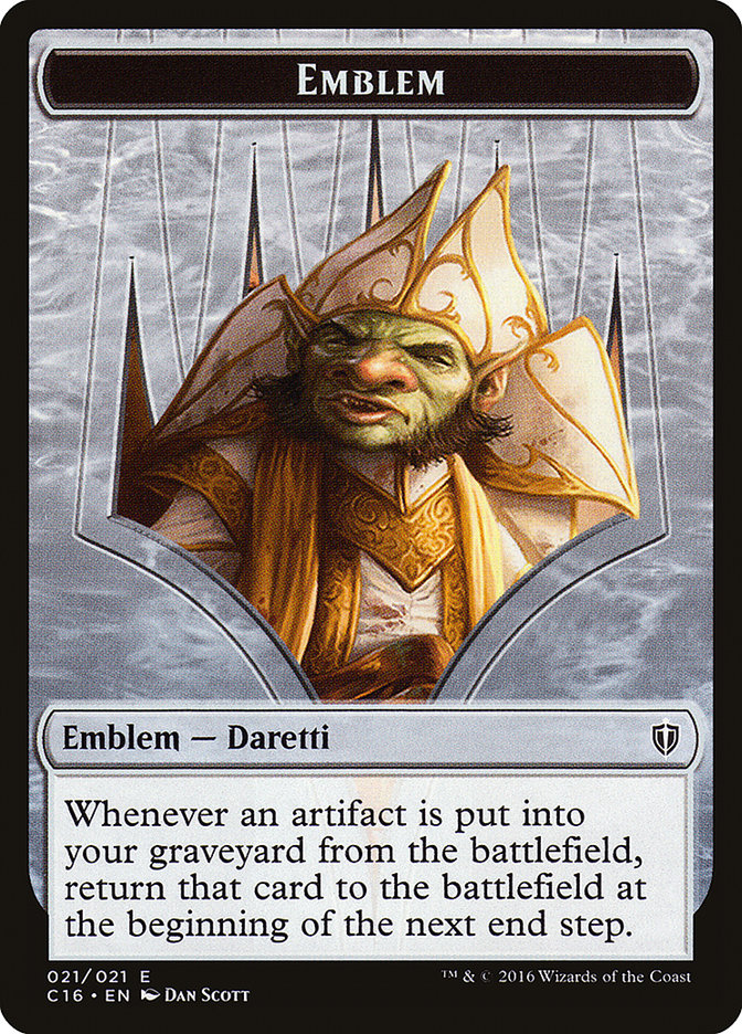 Daretti, Scrap Savant Emblem [Commander 2016 Tokens]